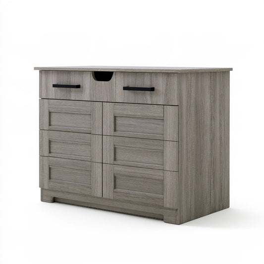 Colonna contenitore da bagno in legno, colore grigio